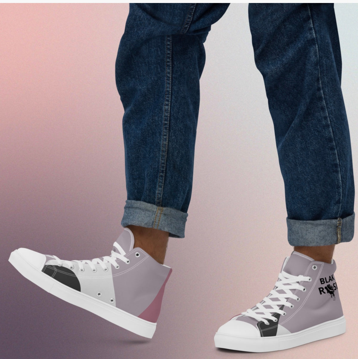 Men’s high top Blak Rose canvas shoes