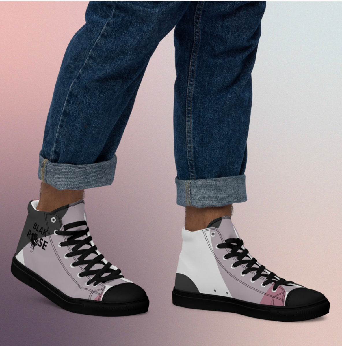 Men’s high top Blak Rose canvas shoes